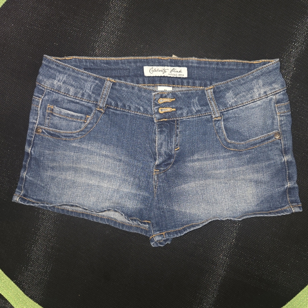 Celebrity Pink Double Button Denim Shorts